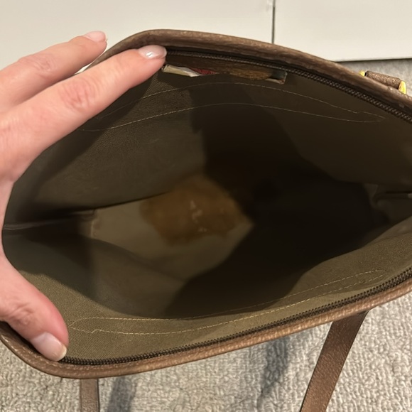 Authentic Gucci Supreme Monogram Zipper Vintage Tote Web Canvas & Leather 13X14 - Picture 12 of 15